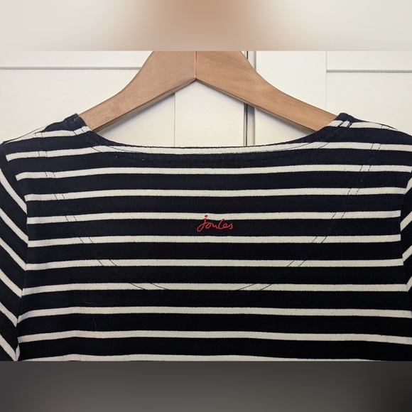 Joules Mariners premium grade stripes white navy size 8 - Picture 6 of 7